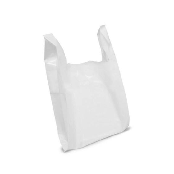 100 sacs bretelles bd recycle blanc reutilisable 26 x 12 x 45 cm