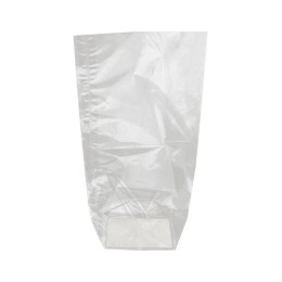 Sachet confiserie plastique transparent fond carton rond