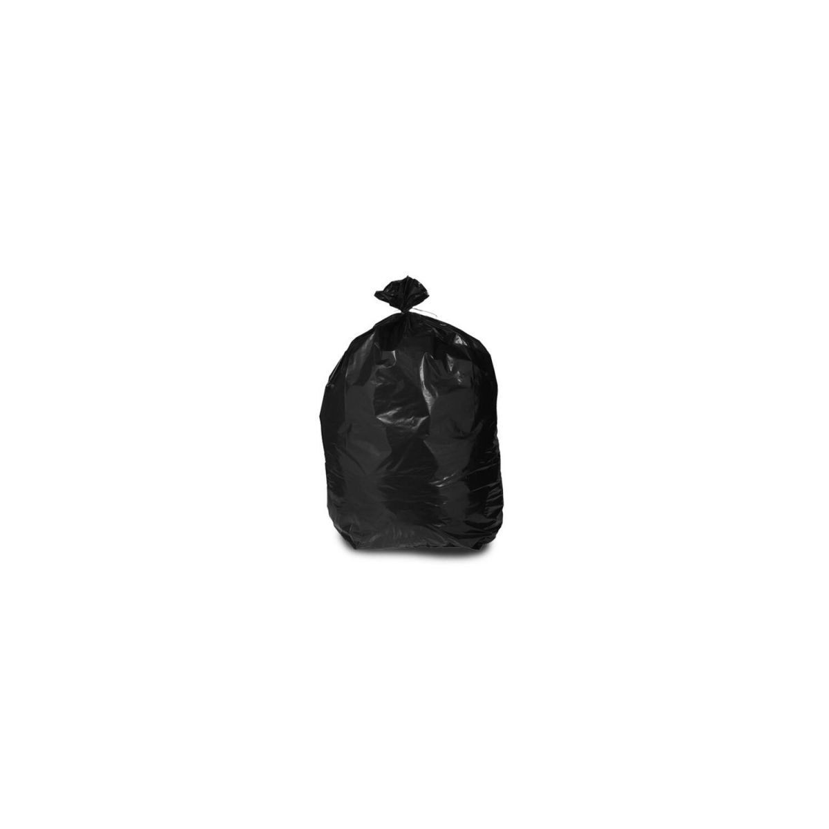 Sac poubelle noir basse densité 100L 70µ rouleau de 20 sacs