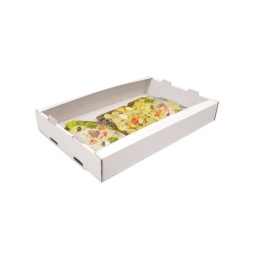 Boîte à Bûche Flocons Or Joyeuses Fêtes (30 cm) - Carton