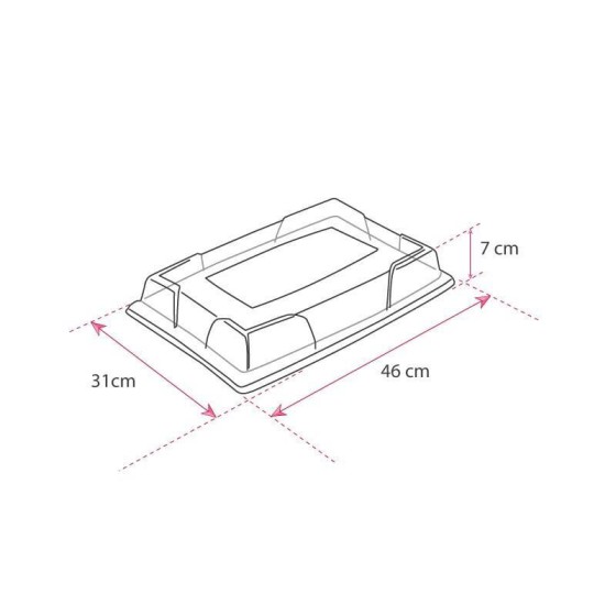 Plat de présentation avec couvercle pour transporter des buffets