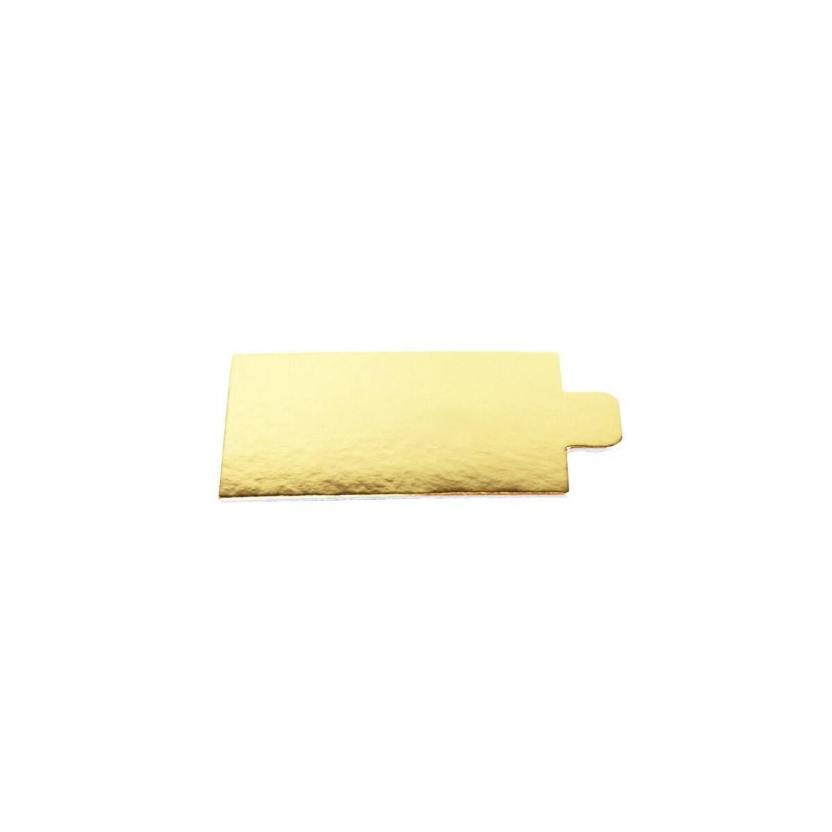 Semelle à gateau en carton or/noir 30x10 cm, Emballages Boulangerie