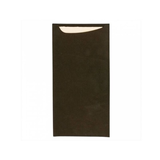 Pochette couvert papier kraft noir