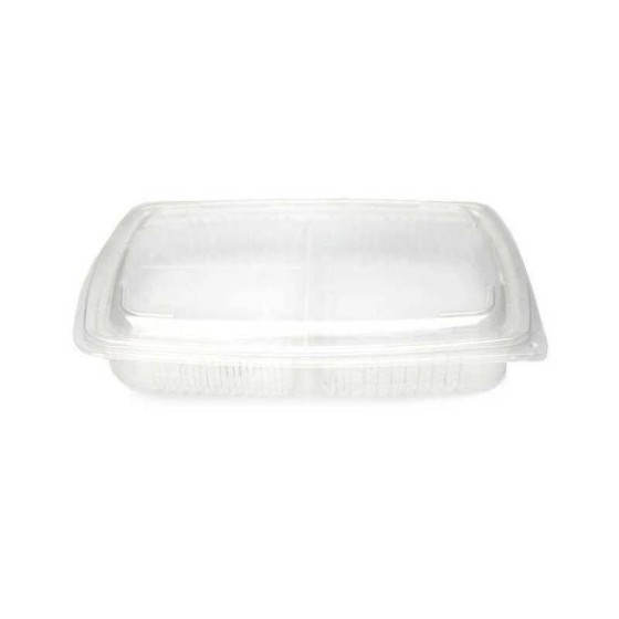 Barquette alimentaire 3 compartiments 227x178x50mm blanc