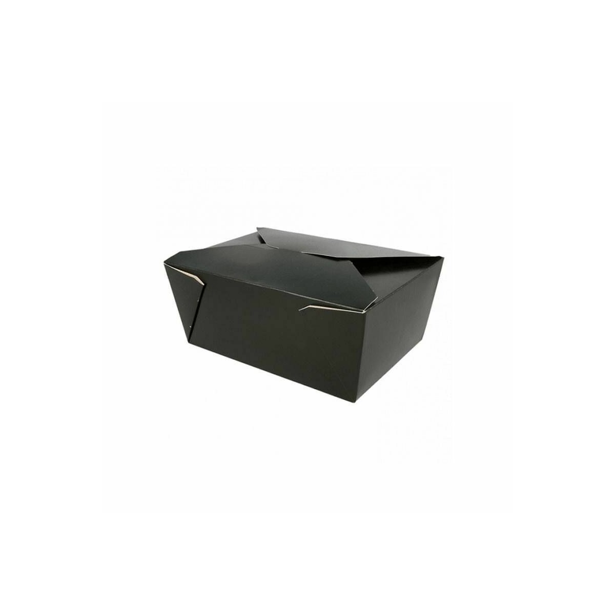 Boîte alimentaire noire Black Edition kraft à fermeture 1470ml - par 50 -  RETIF
