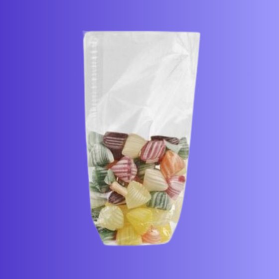 Sachet plastique écorné